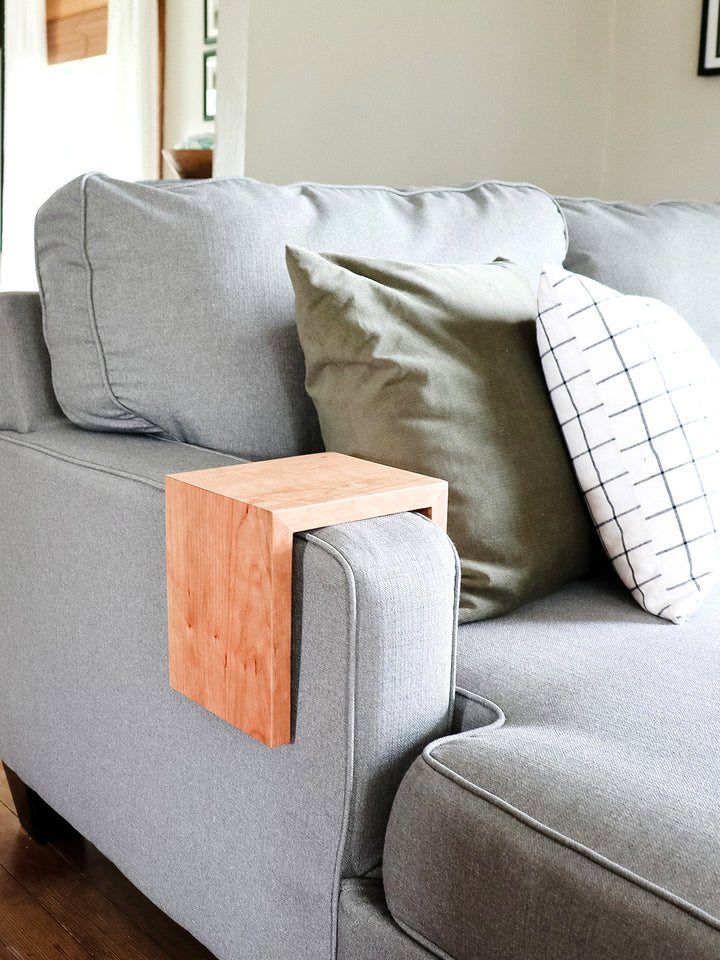 Solid Cherry Wood Sofa Armrest Table