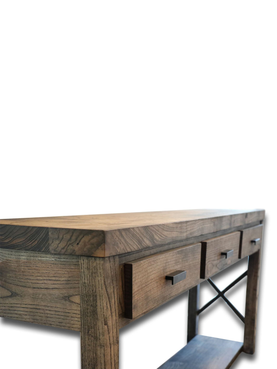 Charcoal Farmhouse Modern Style Ash Console Entry Table Earthly Comfort Side Tables 1270-1