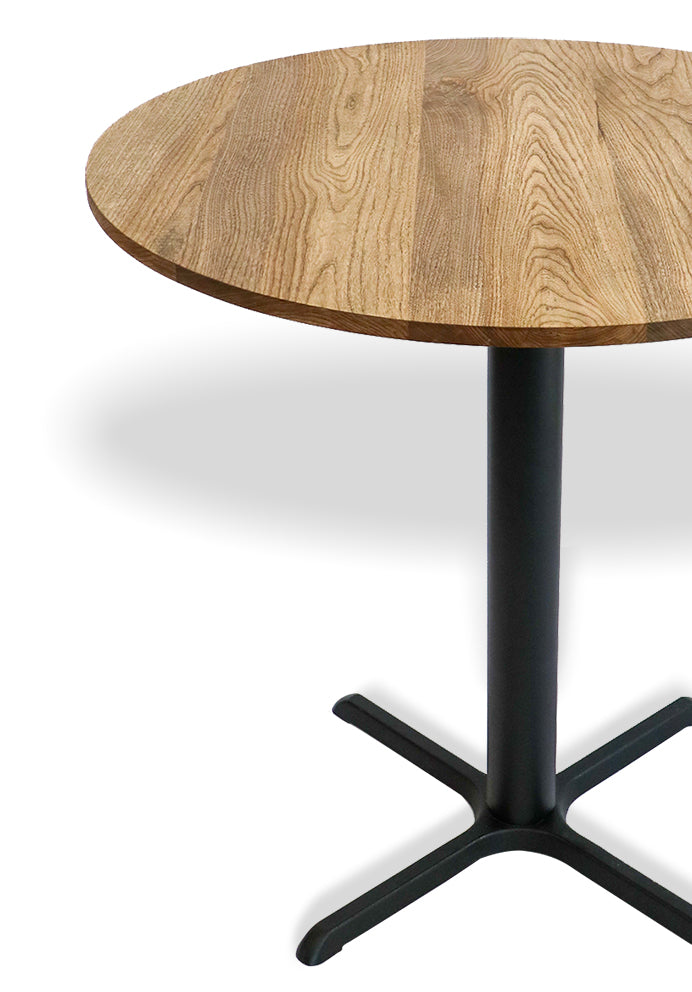 Modern Round Hackberry Pub Table with Black Steel Legs | Bar or Standard Height Earthly Comfort dining table 1529-1