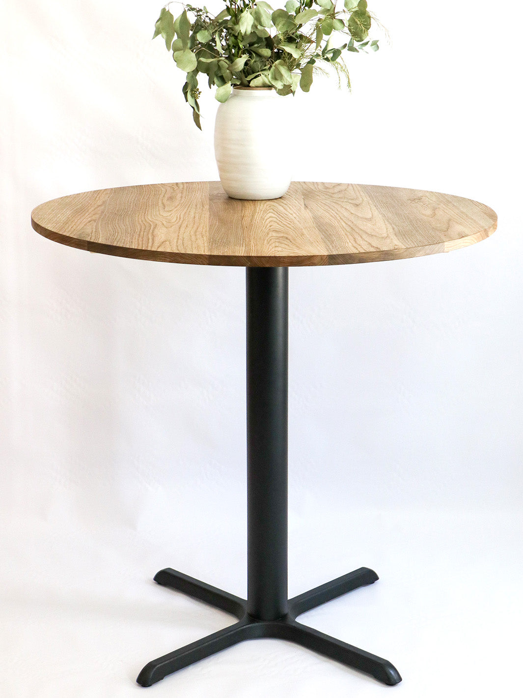 Modern Round Hackberry Pub Table with Black Steel Legs | Bar or Standard Height Earthly Comfort dining table 1529-6