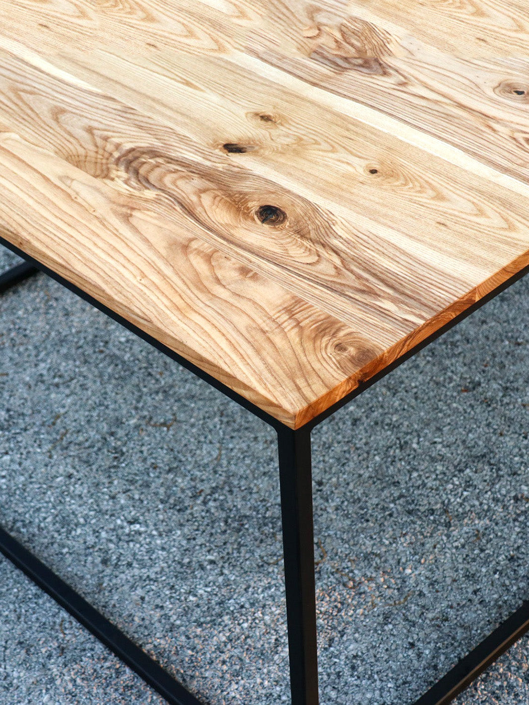 Modern Minimalist Ash Wood & Metal Drafting Writing Desk Table Earthly Comfort Desk 1625-8