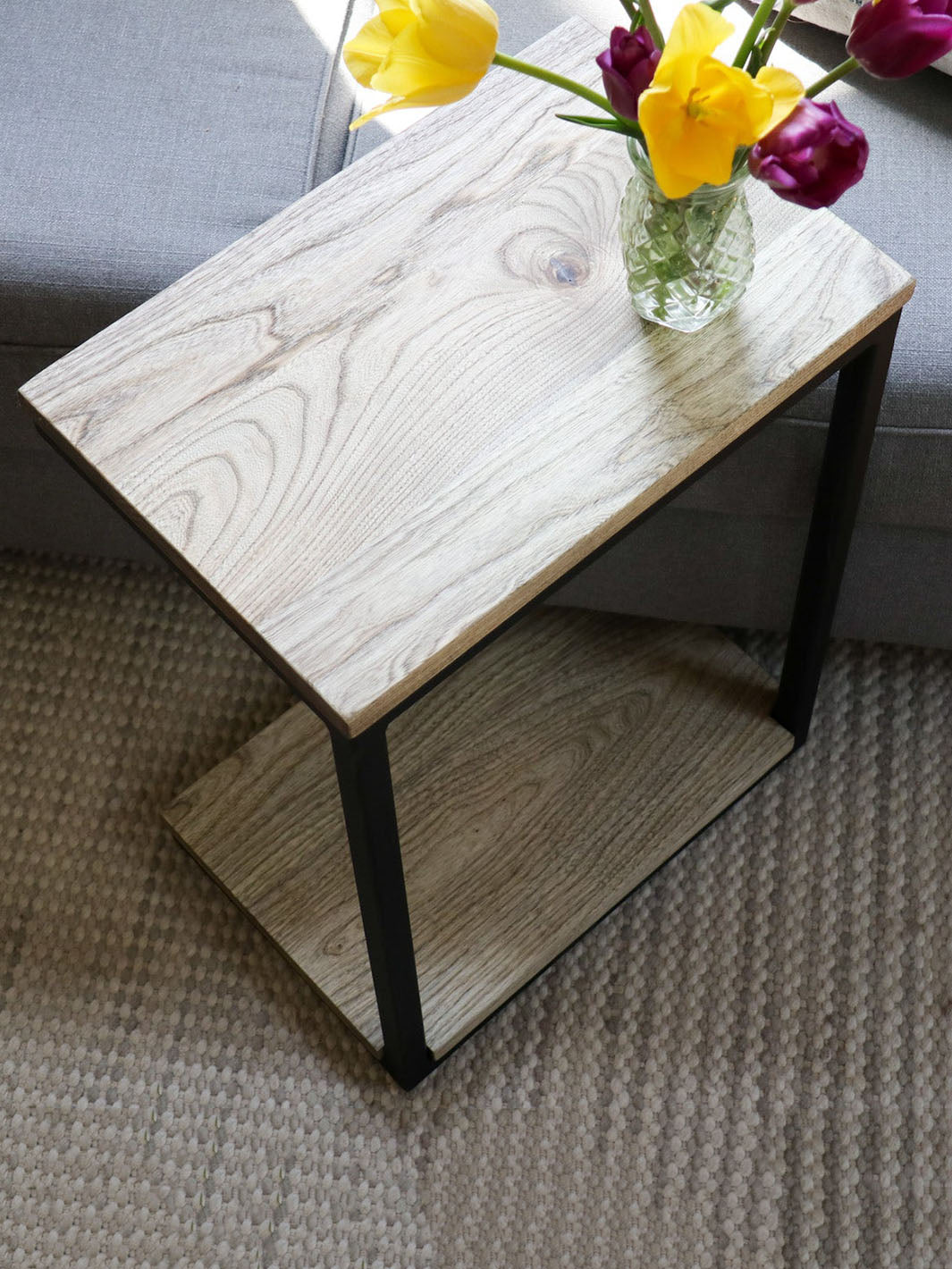 Hackberry Floor Shelf Modern C Side Table Earthly Comfort Side Tables 1646-8