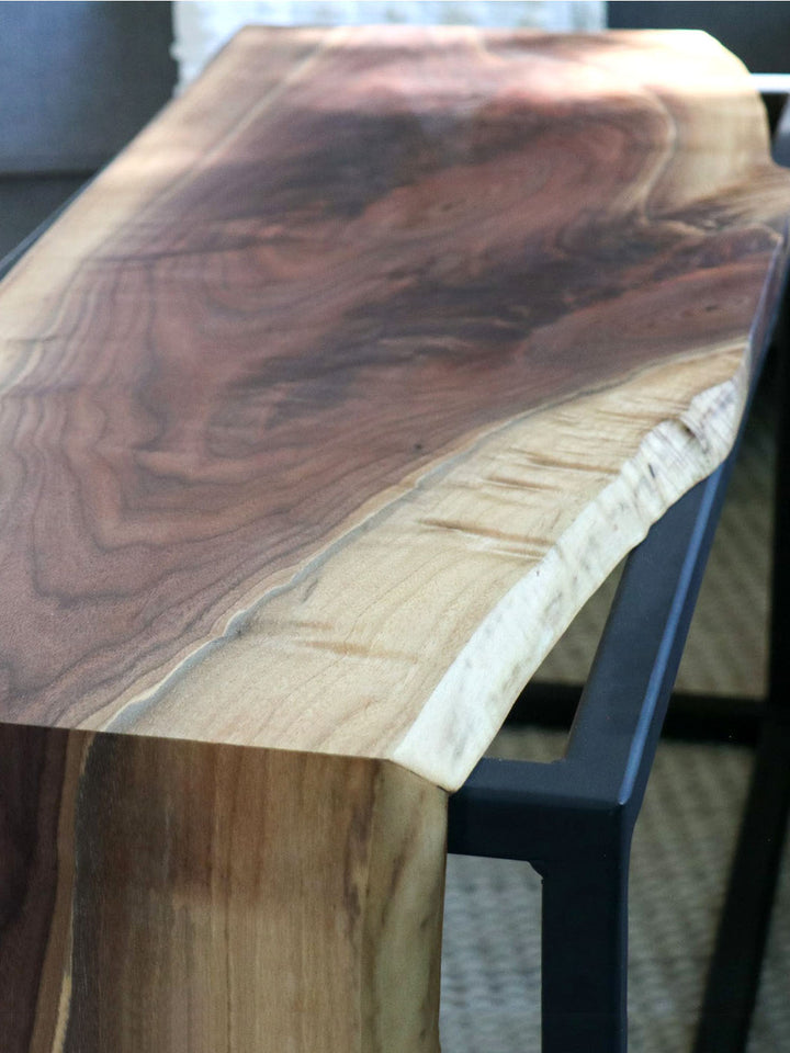 Live-Edge Walnut Waterfall Bench Coffee Table Earthly Comfort Coffee Tables 1654-5