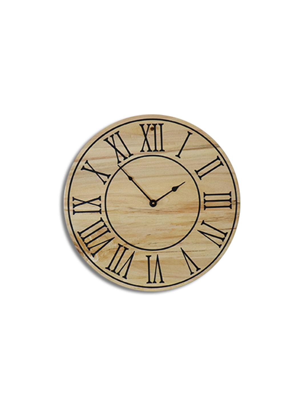 Soft Maple 18" Wood Clock with Black Roman Numerals (in stock) Earthly Comfort Clocks 1681