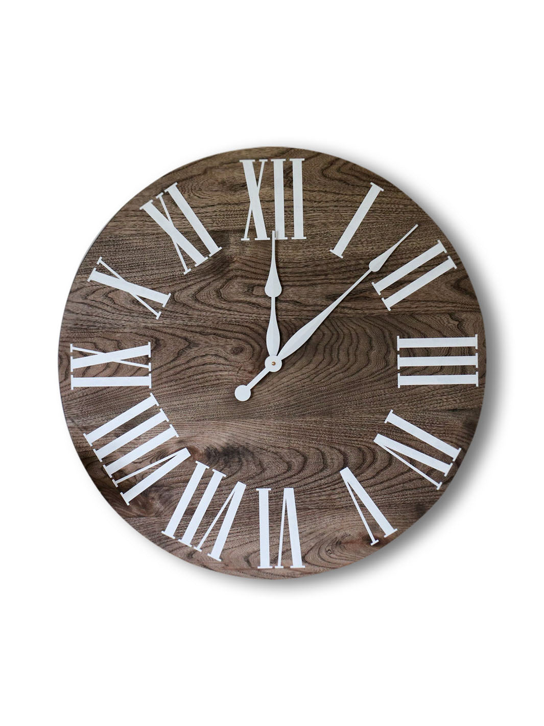 Earthly Comfort 26" Large Grey Solid Hackberry Wood Wall Clock Earthly Comfort Clocks 1685