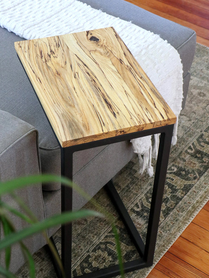 Solid Spalted Hackberry Maple Wood Laptop C Table