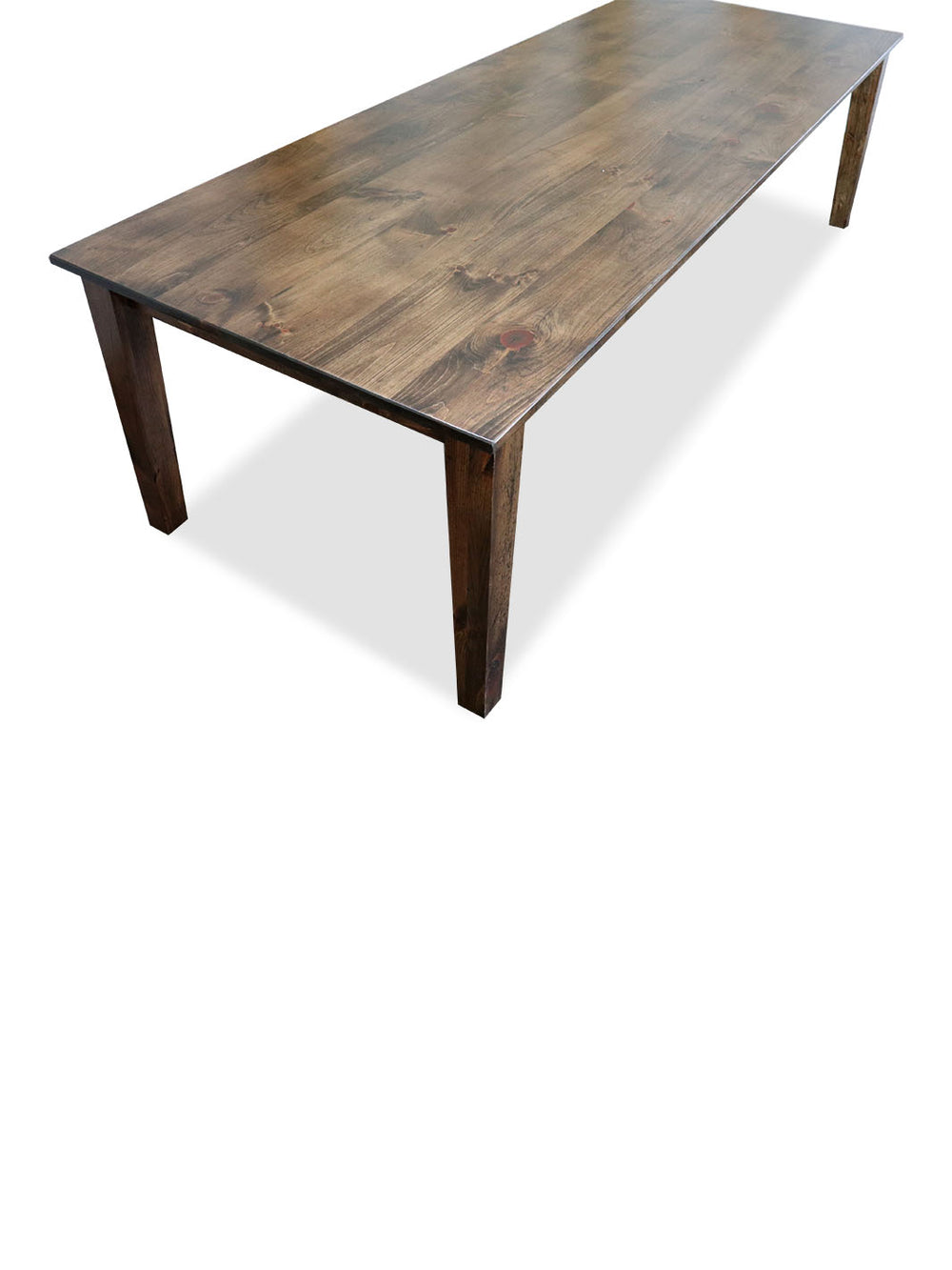Pine Solid Wood Stained Modern Shaker Dining Table Earthly Comfort Dining Tables 1982-1
