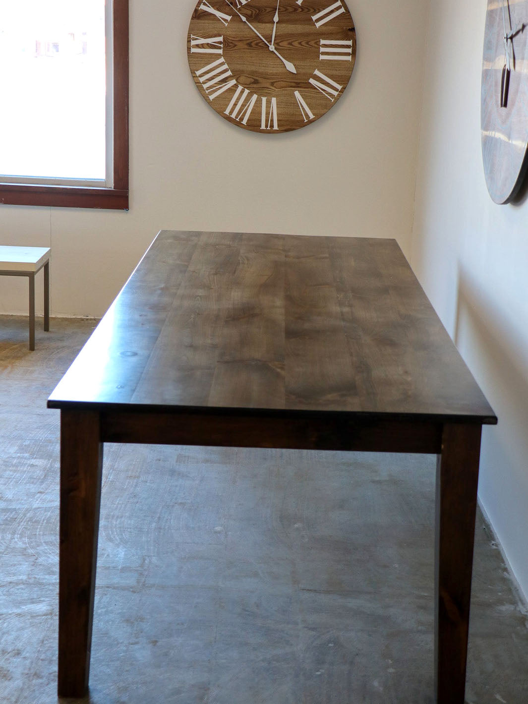 Pine Solid Wood Stained Modern Shaker Dining Table