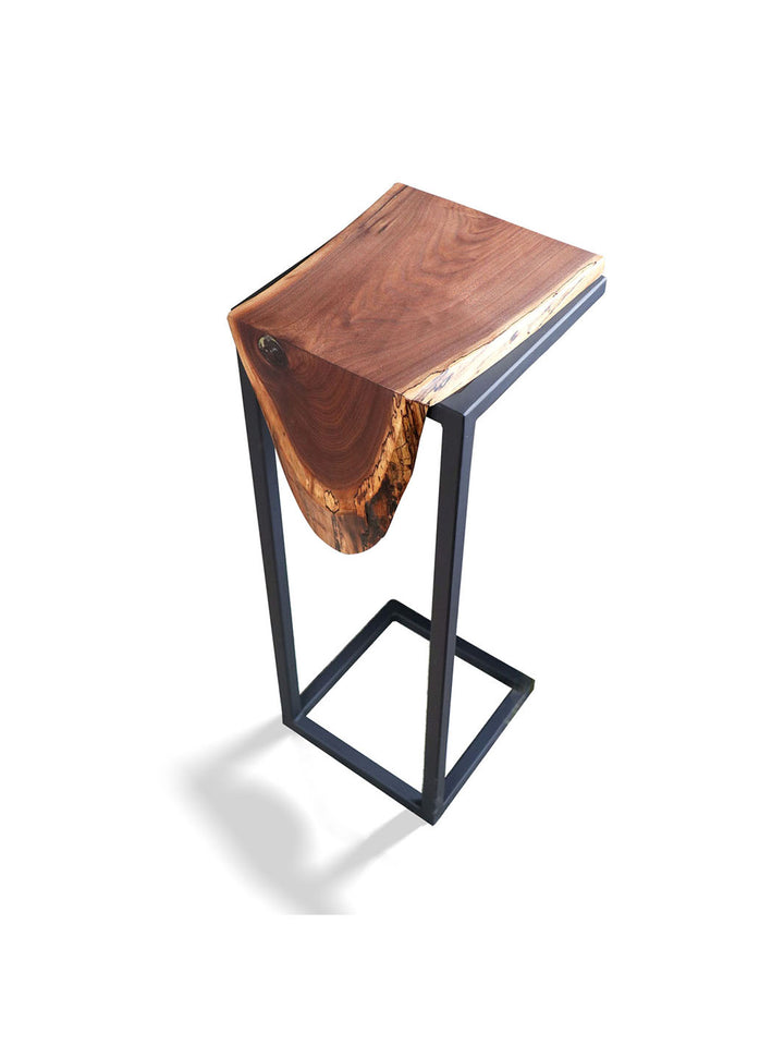 Extra Tall Live Edge Walnut Waterfall C Table Earthly Comfort Side Tables 2023