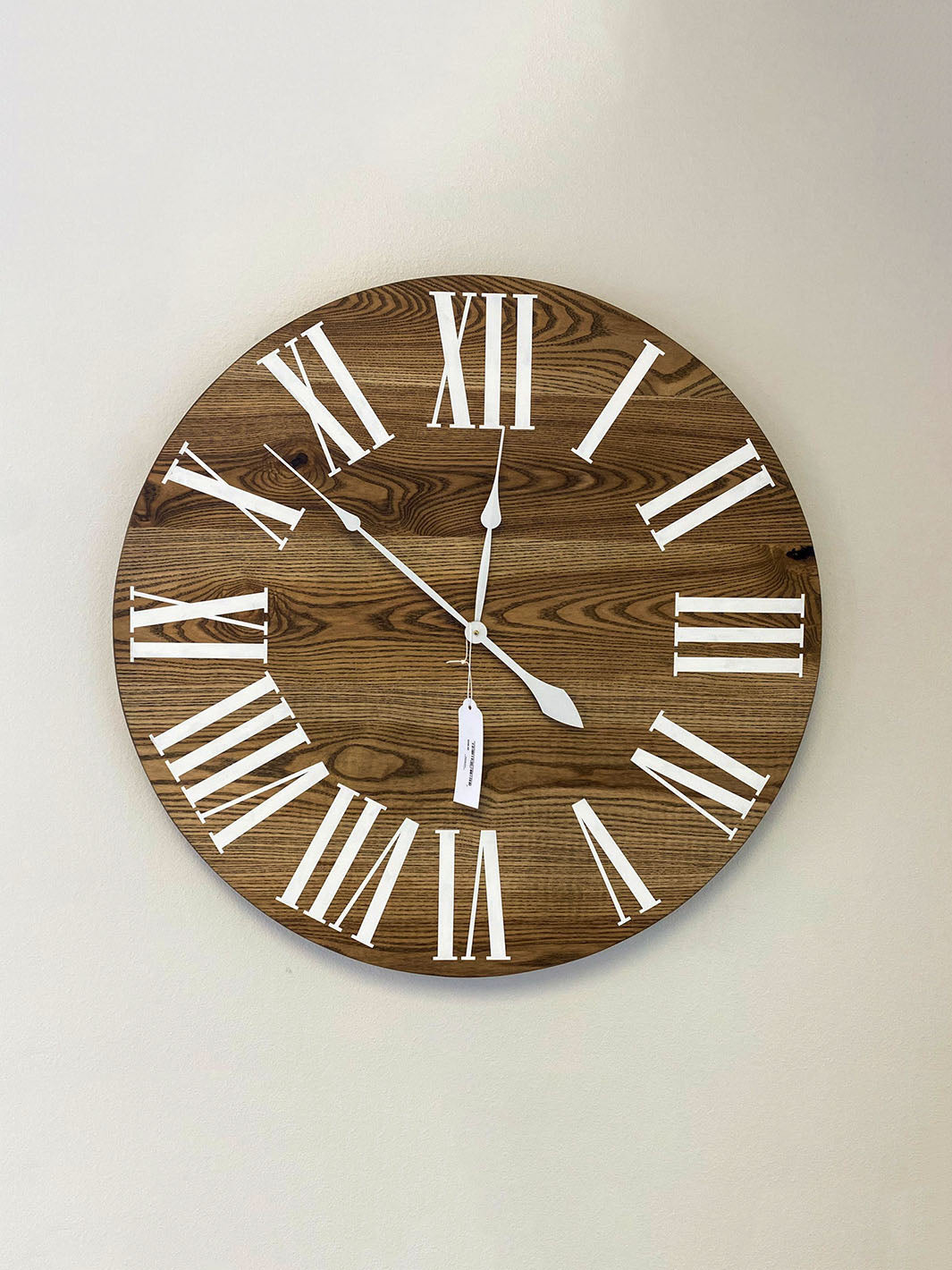 Earthly Comfort 36" Dark Stained Ash Wood Wall Clock Earthly Comfort Clocks 2027-6