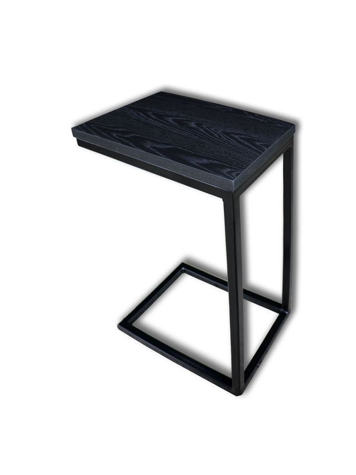 Earthly Comfort Charcoal Black Ash Industrial Side C Table Earthly Comfort Side Tables 2041