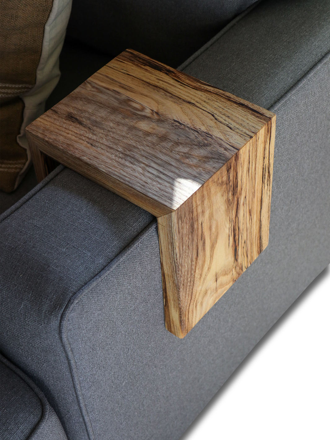 Earthly Comfort 6" Spalted Hackberry Armrest Table Earthly Comfort Coffee Tables 2091