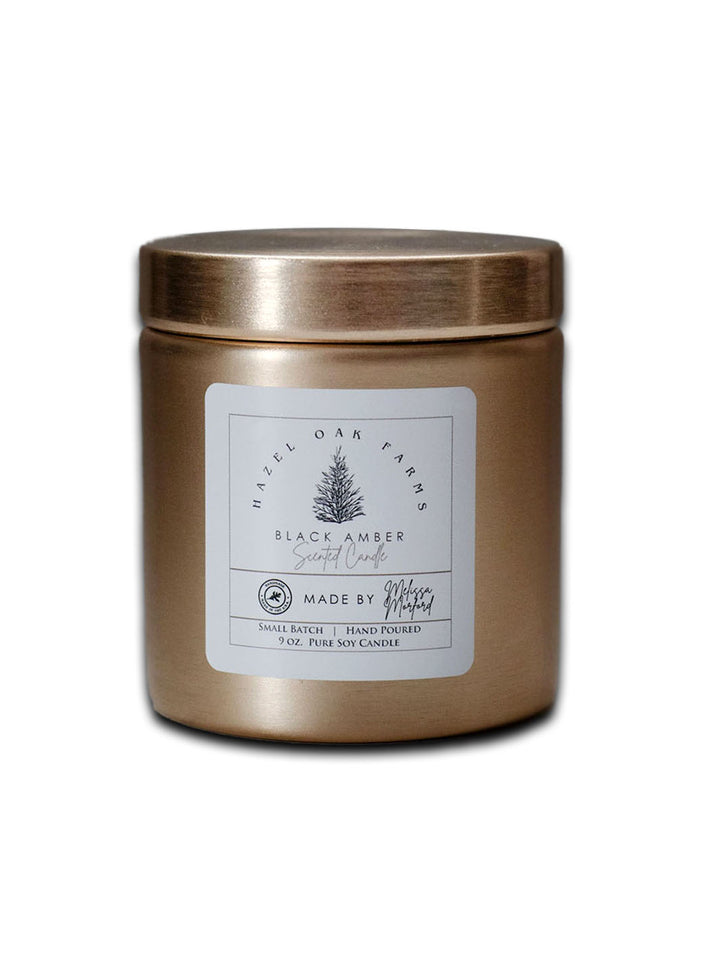 Black Amber - Melissa's Pure Soy Candles (in stock) Earthly Comfort Home Decor 2193