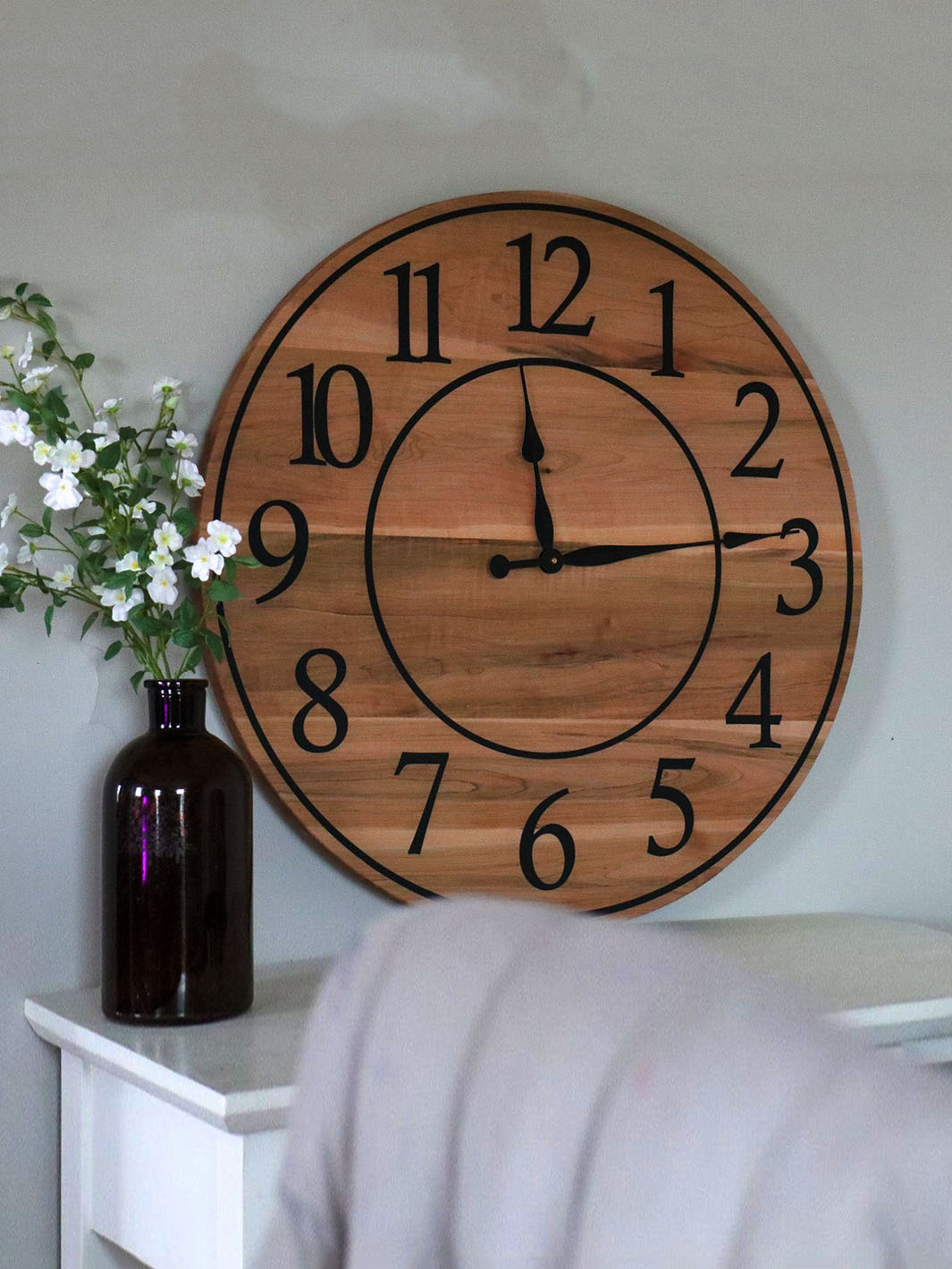 Earthly Comfort 30" Solid Soft Maple Wall Clock Earthly Comfort Clocks 2203-5