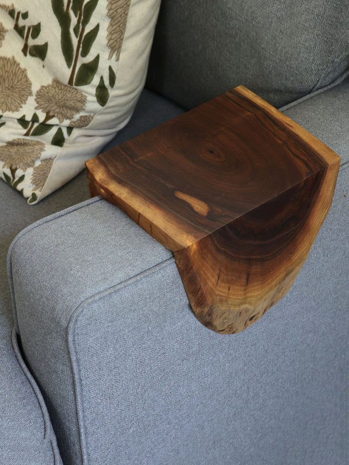 Earthly Comfort Live Edge Walnut Waterfall Armrest Table Earthly Comfort Coffee Tables 2233-8