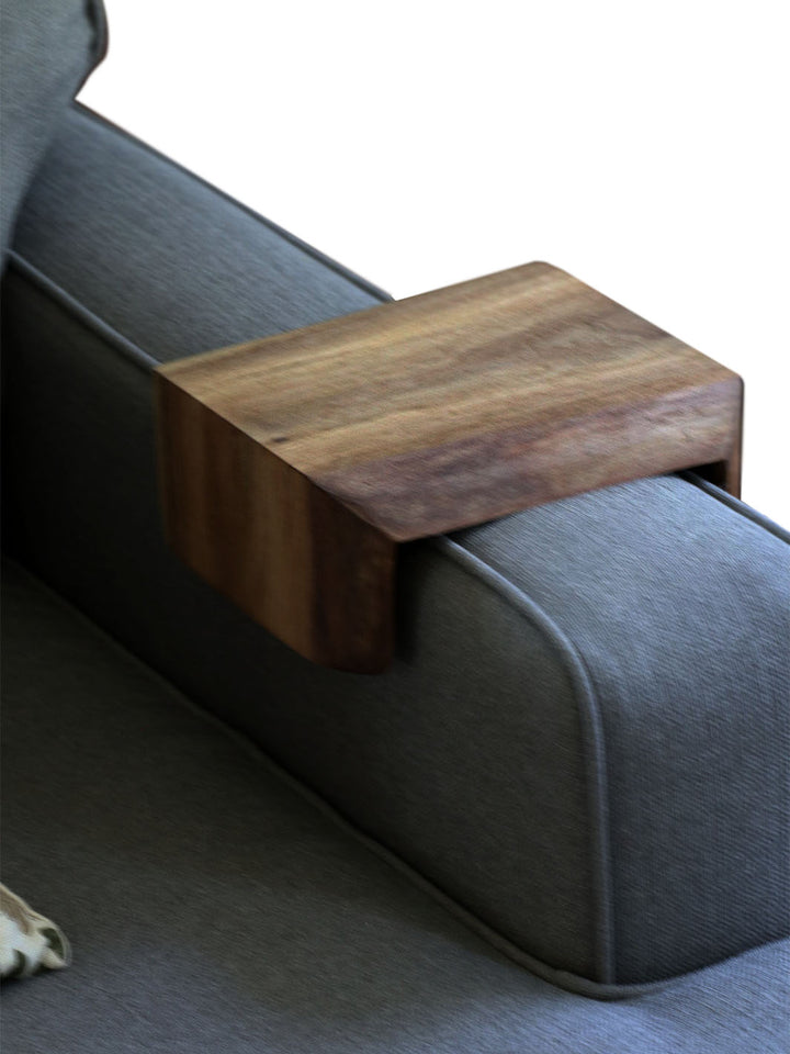 Earthly Comfort 6" Live Edge Walnut Wood Armrest Table Earthly Comfort Coffee Tables 2234-1