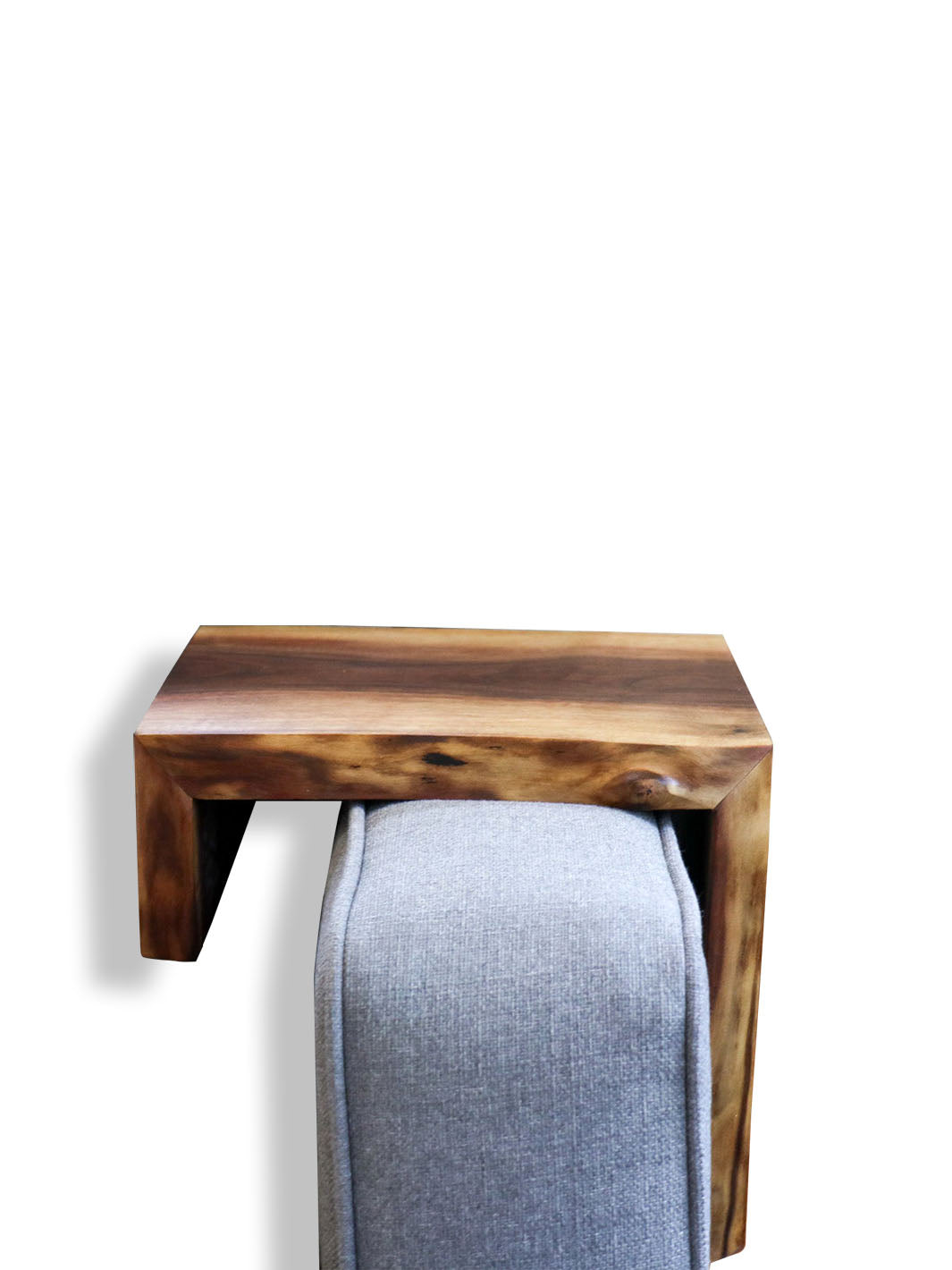 Pair of Live Edge 8" Walnut Wood Armrest Tables (in stock) Earthly Comfort Coffee Tables 2235-1