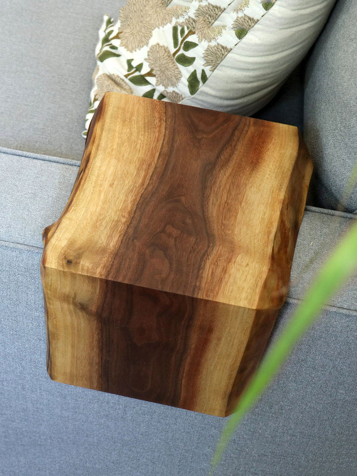 Pair of Live Edge 8" Walnut Wood Armrest Tables (in stock) Earthly Comfort Coffee Tables 2235-5