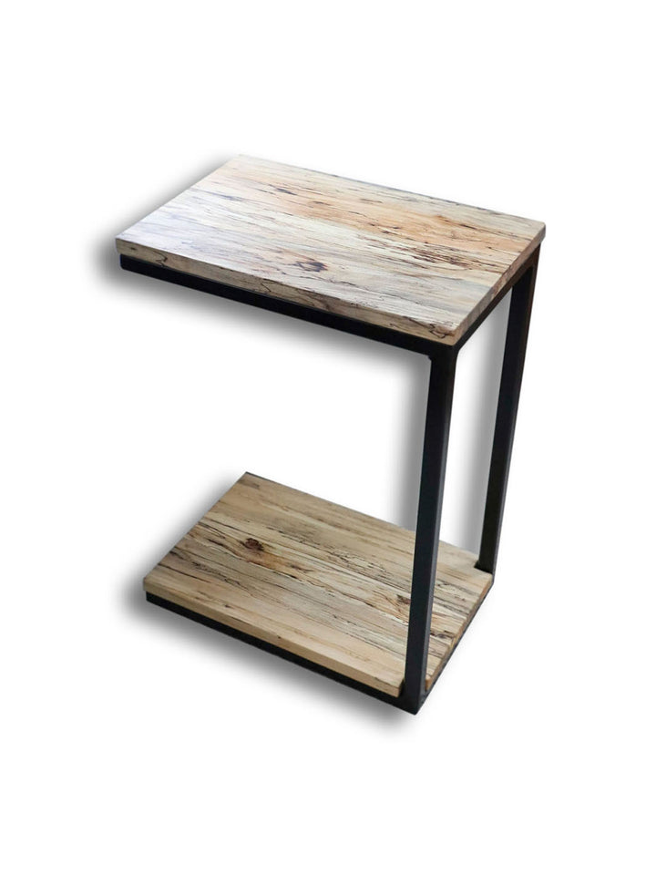 Floor Shelf Spalted Maple Modern C Side Table Earthly Comfort Side Tables 540