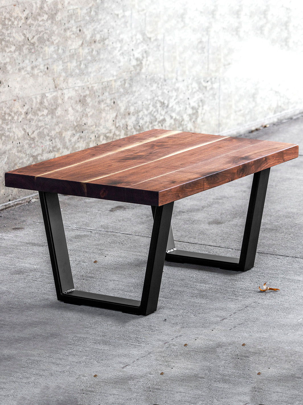 Modern Walnut and Steel Coffee Table Earthly Comfort Coffee Tables 671-8
