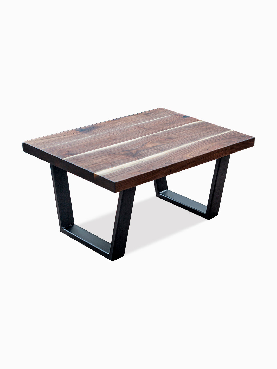Modern Walnut and Steel Coffee Table Earthly Comfort Coffee Tables 671
