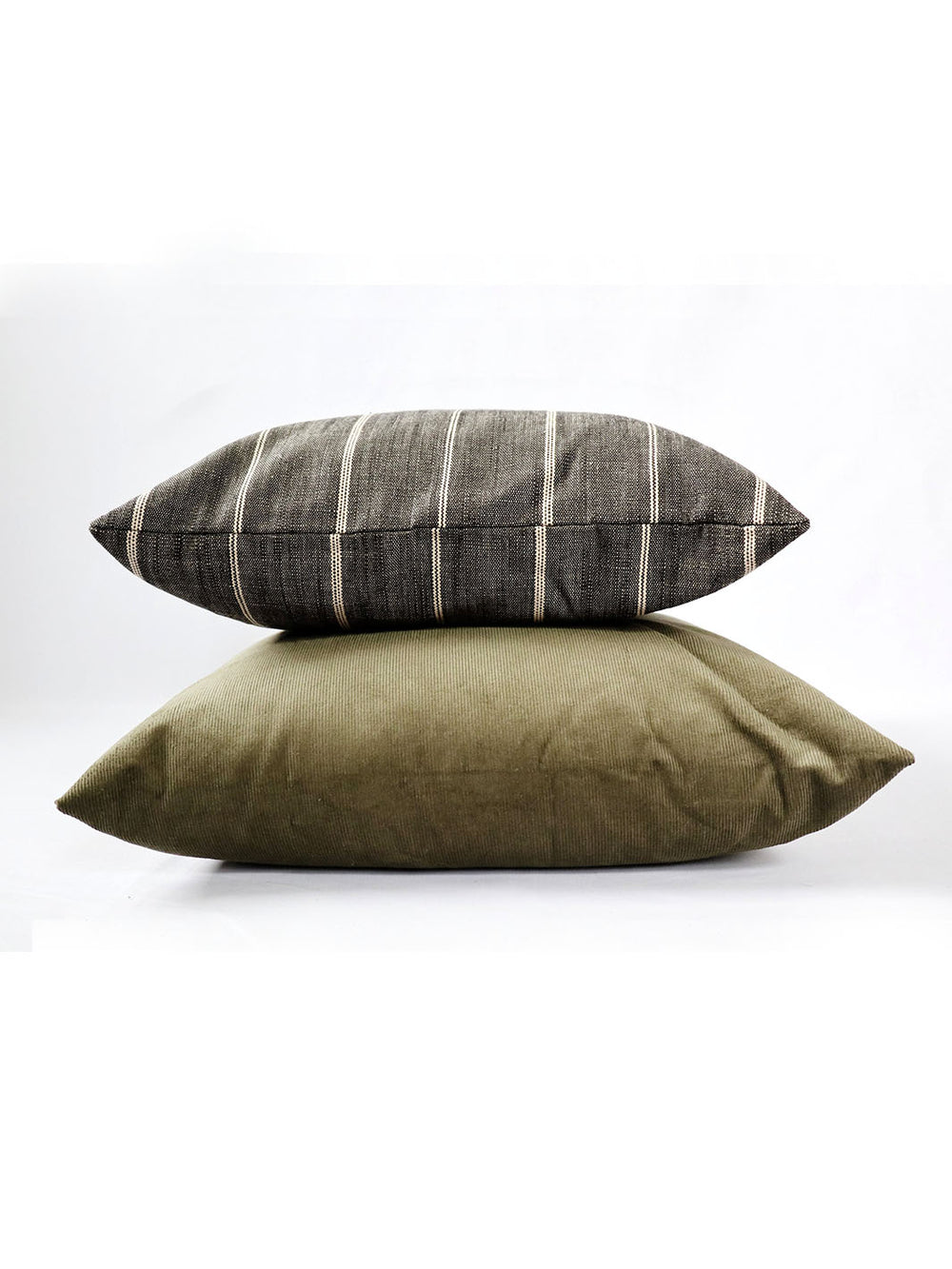 Olive Corduroy Pillow Cover 20" Earthly Comfort Home Decor 739-1