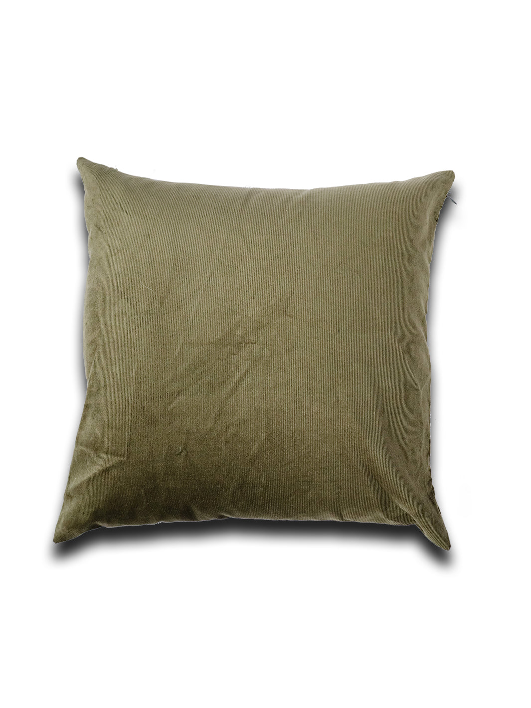 Olive Corduroy Pillow Cover 20" Earthly Comfort Home Decor 739