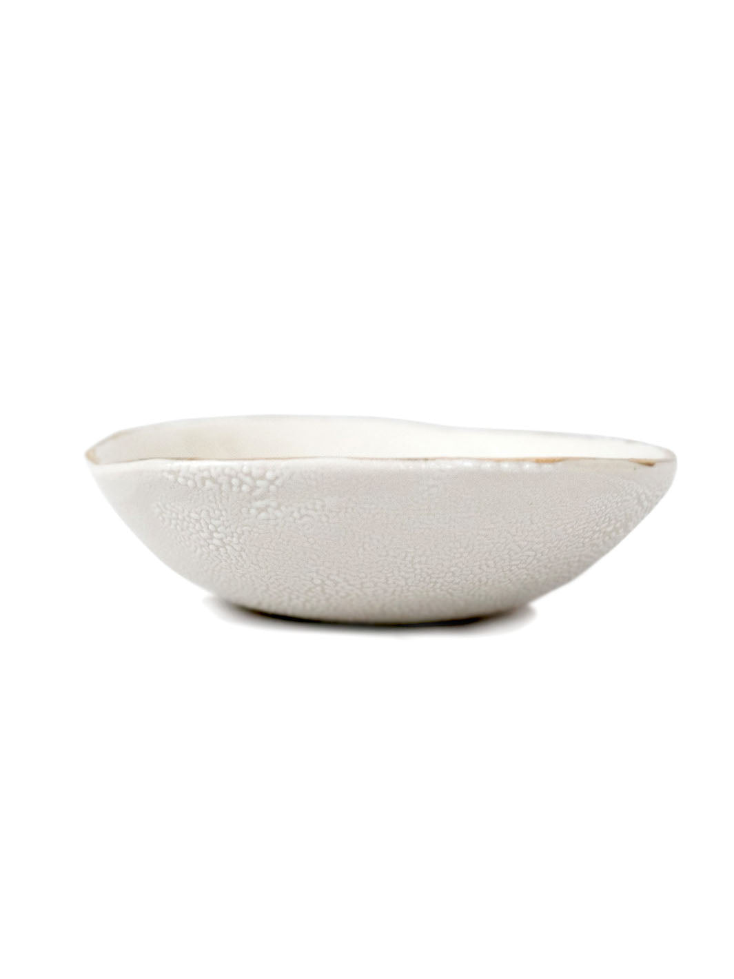 Gold Rim White Porcelain Bowl Earthly Comfort Home Decor 751
