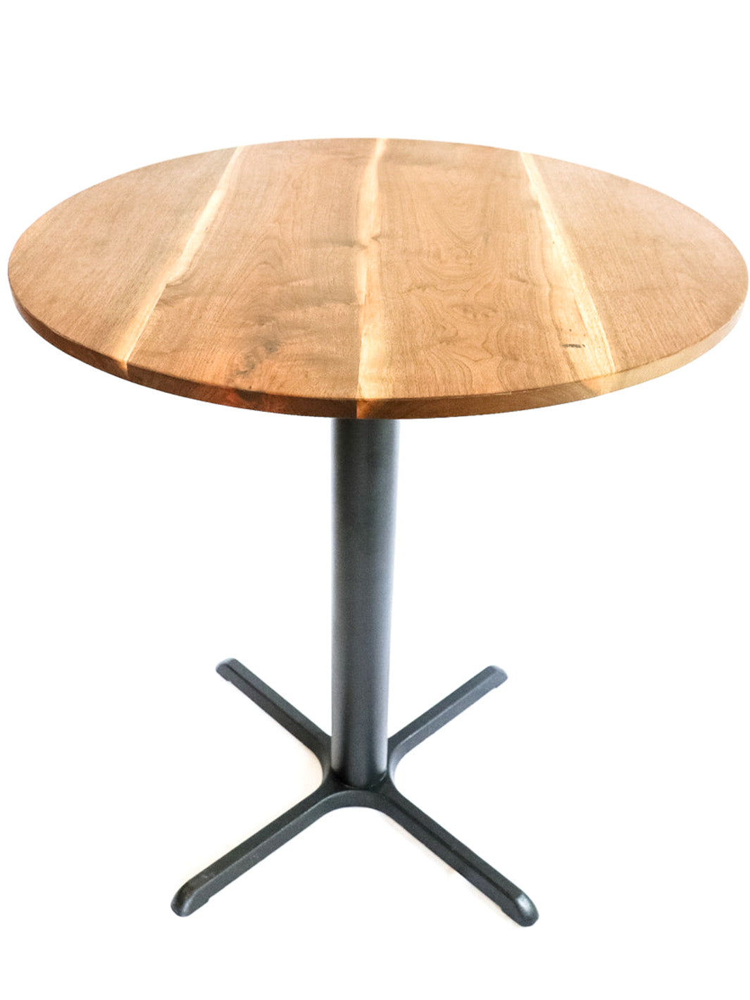 Modern Round Walnut Pub Table with Black Steel Legs | Bar or Standard Height Earthly Comfort Dining Tables 804-10