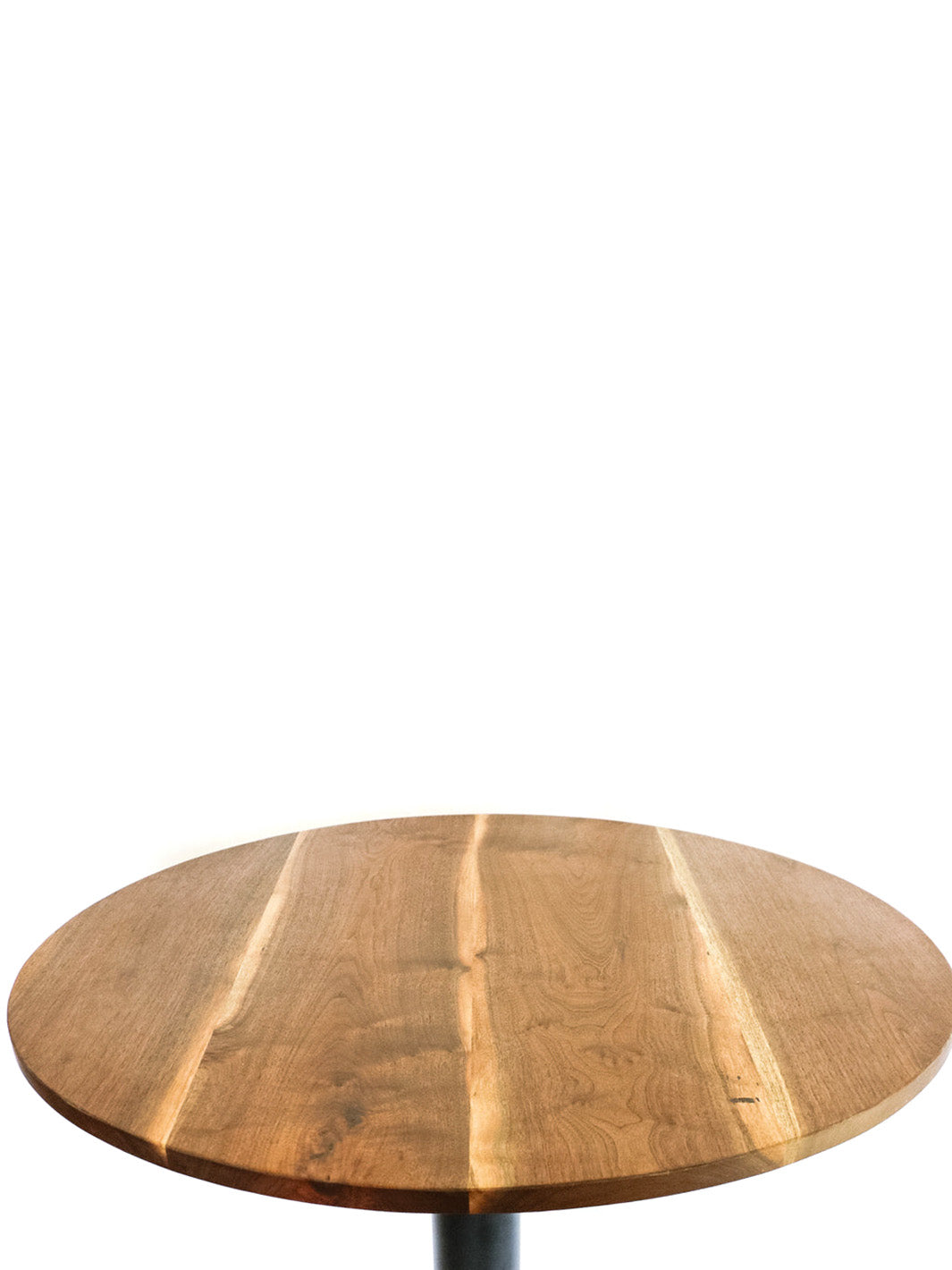 Modern Round Walnut Pub Table with Black Steel Legs | Bar or Standard Height Earthly Comfort Dining Tables 804-2