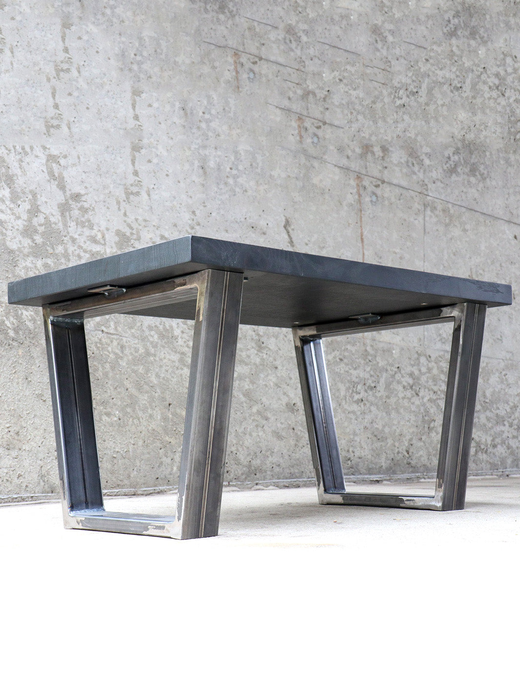Modern Black Quartersawn White Oak and Steel Coffee Table Earthly Comfort Coffee Tables 961-3
