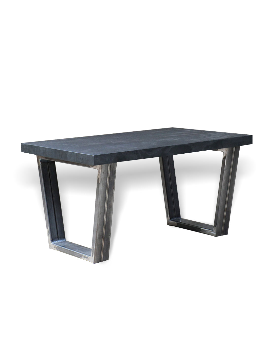Modern Black Quartersawn White Oak and Steel Coffee Table Earthly Comfort Coffee Tables 961