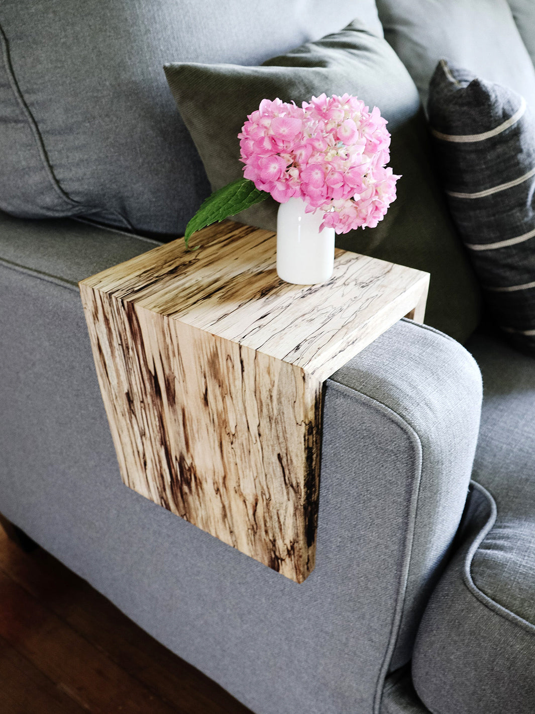 Spalted Maple Armrest Table Earthly Comfort Arm table 964-4