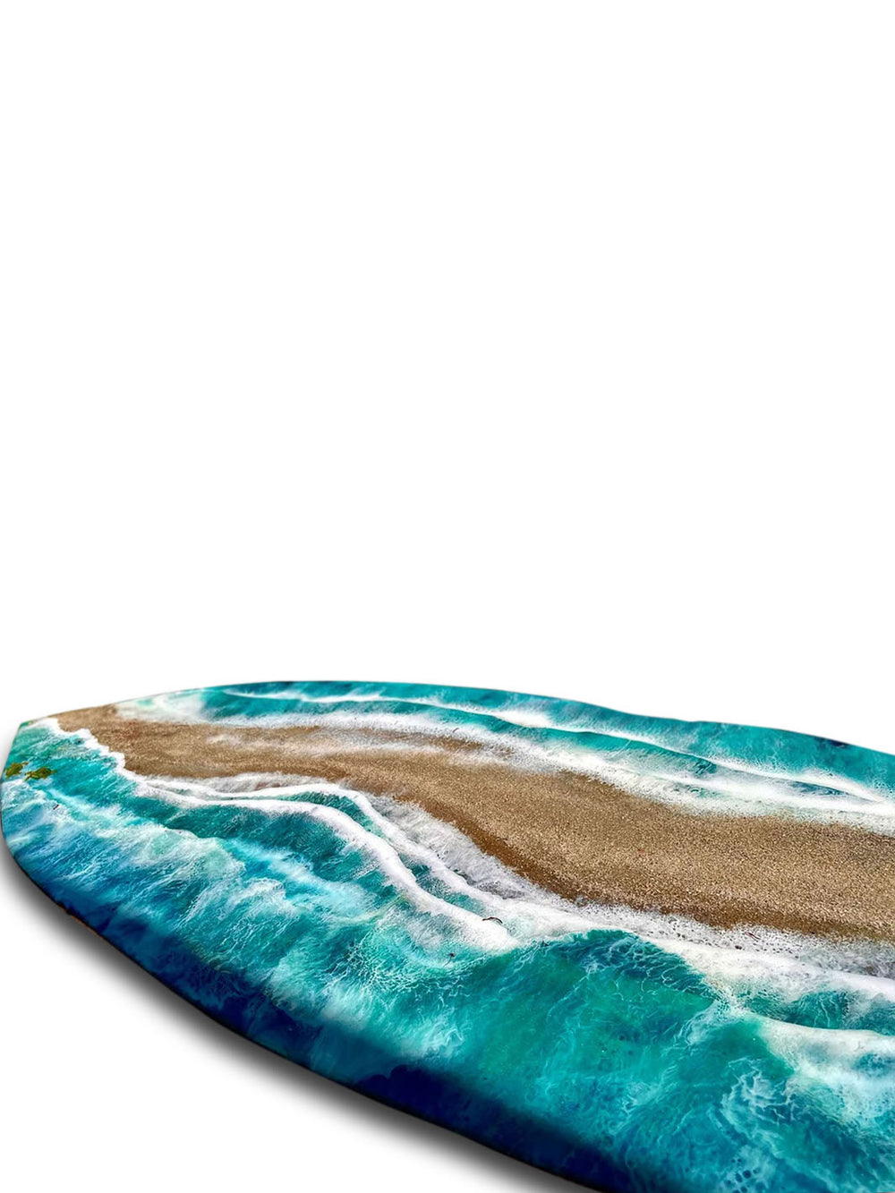 42”L Beach Inspired Handcrafted Epoxy Resin Surfboard Table Artsheedal Table ART0182-1