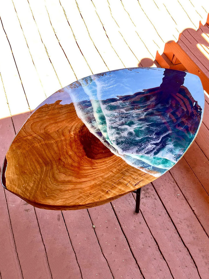 Beach Inspired Handcrafted Epoxy Resin Coffee/Side Table Artsheedal Tables ART0196-15