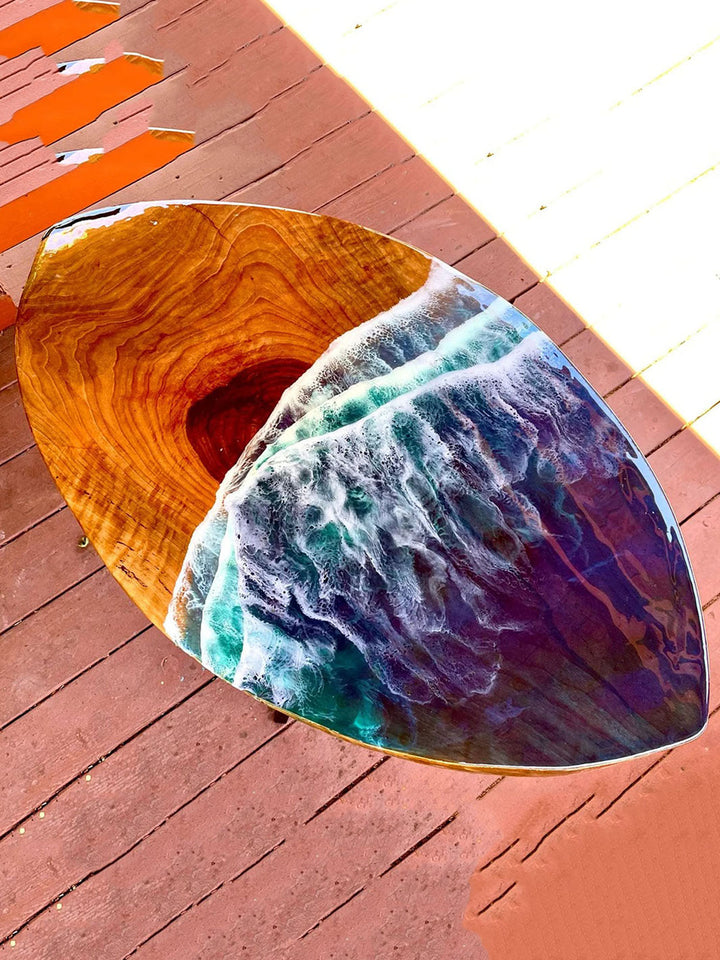 Beach Inspired Handcrafted Epoxy Resin Coffee/Side Table Artsheedal Tables ART0196-2