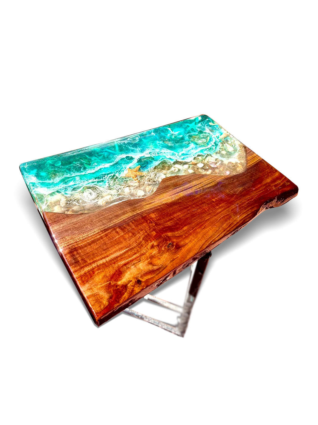 Handcrafted Walnut Epoxy Resin Dining / Office Table