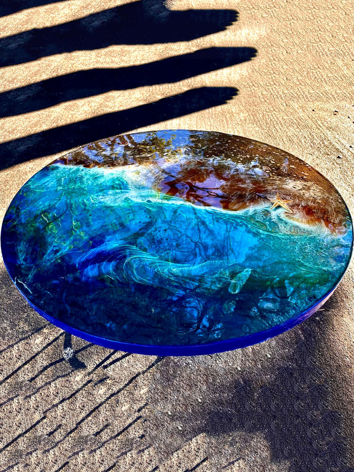 Handcrafted Ocean Inspired Rounded Coffee / Wine Table Artsheedal Kitchen & Dining Room Tables ART0227-3