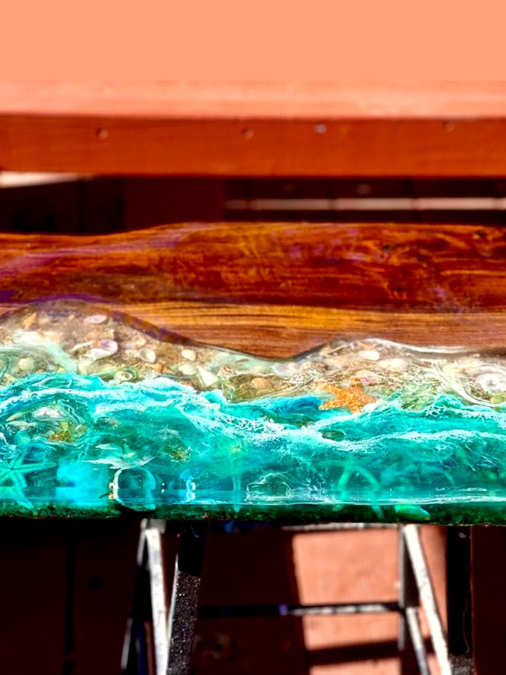 Handcrafted Walnut Ocean River Coffee Table | 21" Artsheedal Kitchen & Dining Room Tables ART0228-2