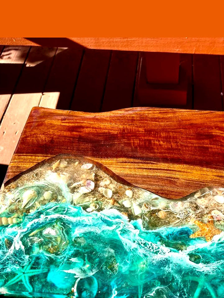 Handcrafted Walnut Ocean River Coffee Table | 21" Artsheedal Kitchen & Dining Room Tables ART0228-7