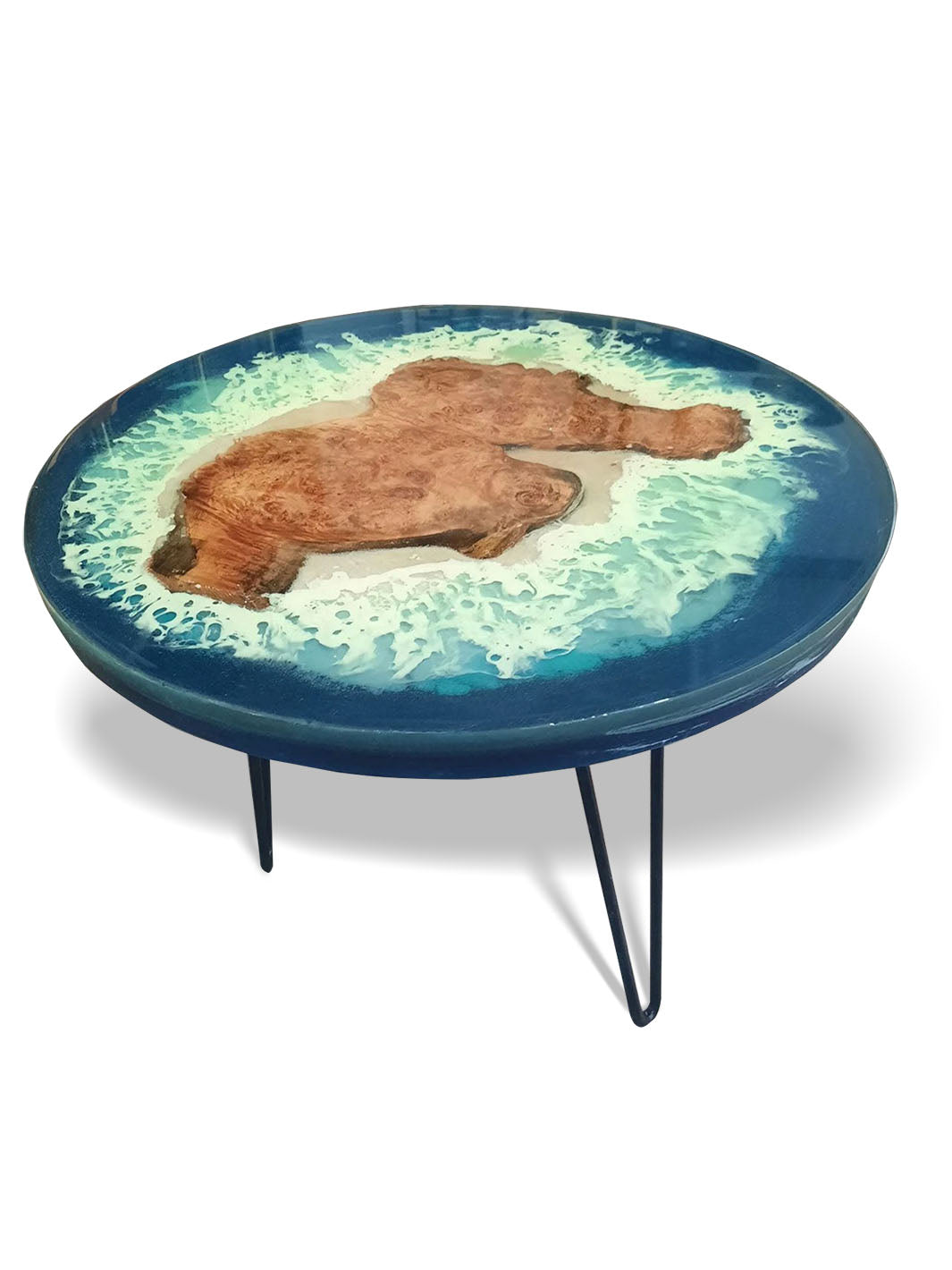 Handcrafted Epoxy Round Ocean Table | Coffee Table DaddyO's Tables DAD0119