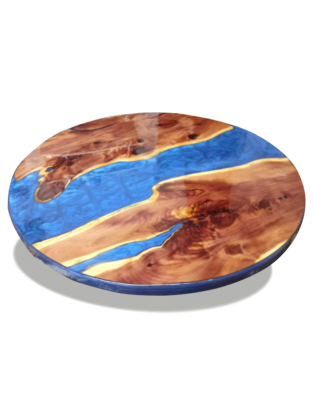Handcrafted Rounded Ocean Epoxy Coffee Table | 36" DaddyO's Kitchen & Dining Room Tables DAD0513