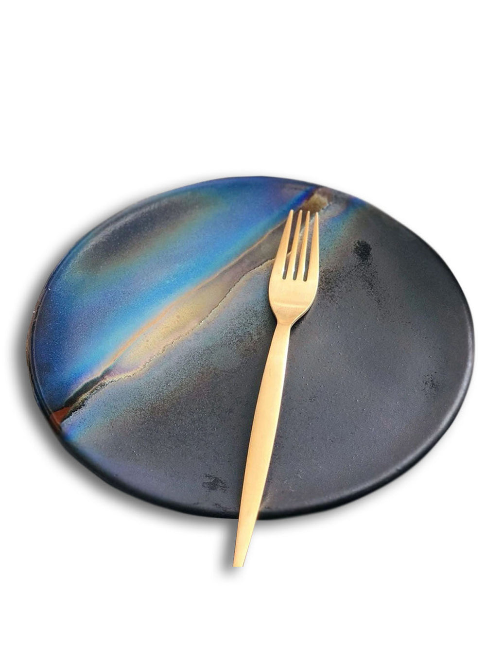 Artistic Handcrafted Dark Fusion Ceramic Dinner Plate Deco Plates DCB0023-1