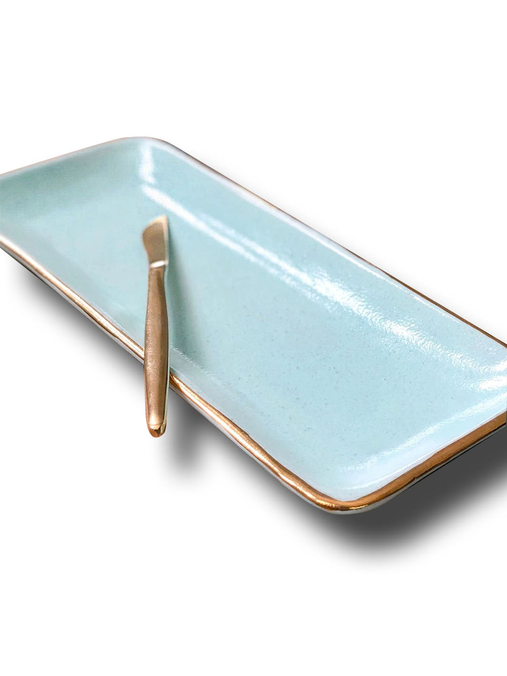 Elegant Handcrafted Aquatic Royalty Rectangular Ceramic Serving Platter Deco Serving Platters DCB0027-1