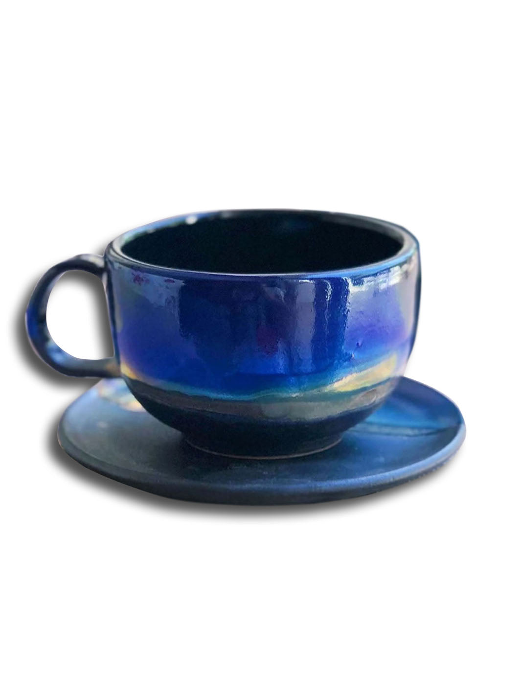 Artistic Handcrafted Dark Fusion Ceramic Cappuccino Cup Deco Cups DCB0029