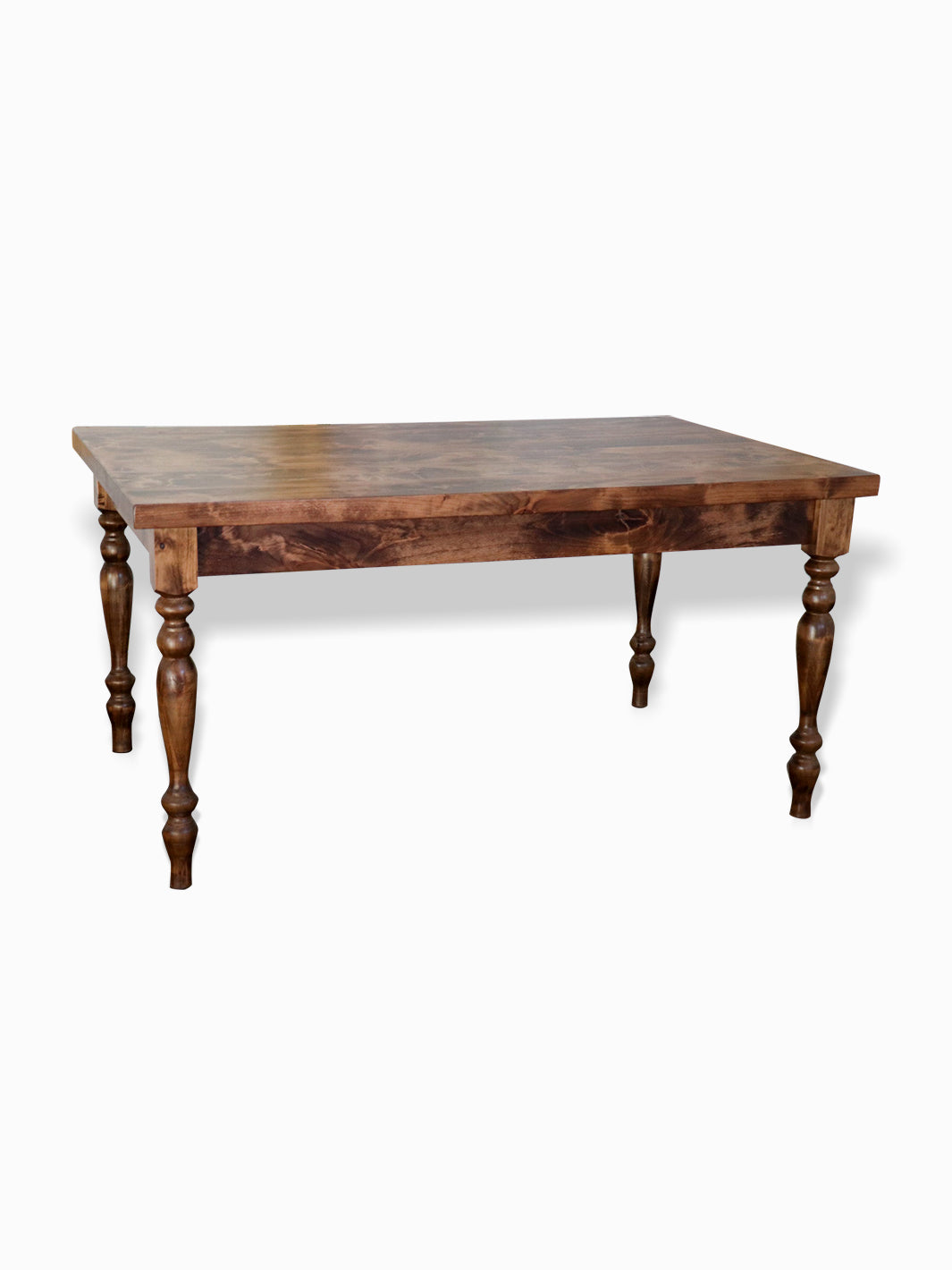 Handmade Alder Solid Wood Farmhouse Dining Table Earthly Comfort Dining Tables ECH01
