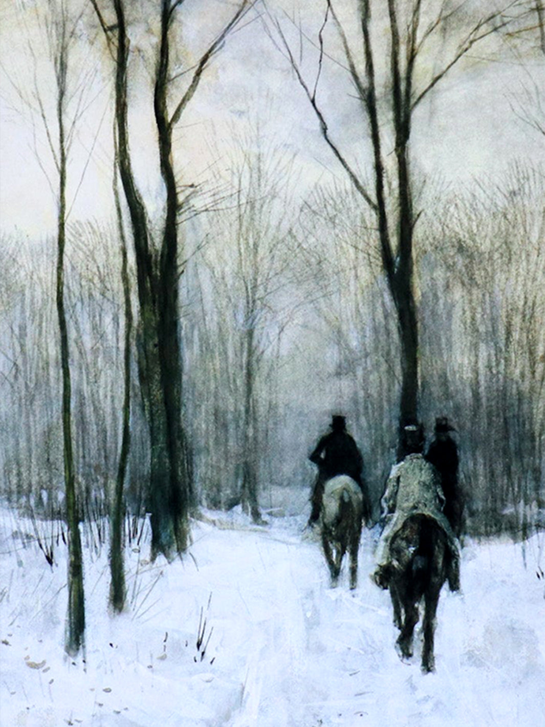Vintage Art Print - Winter Horse Trail (in stock) Earthly Comfort  ECH1948-1