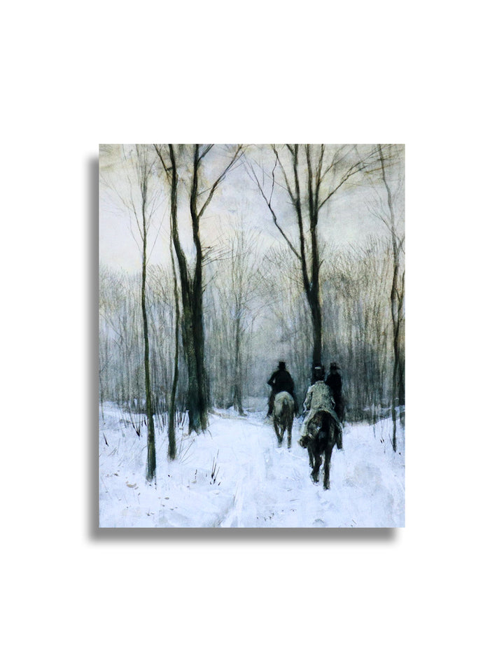 Vintage Art Print - Winter Horse Trail (in stock) Earthly Comfort  ECH1948