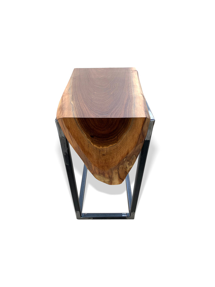 Waterfall Walnut Wood Laptop C Table Earthly Comfort Side Tables ECH678-1