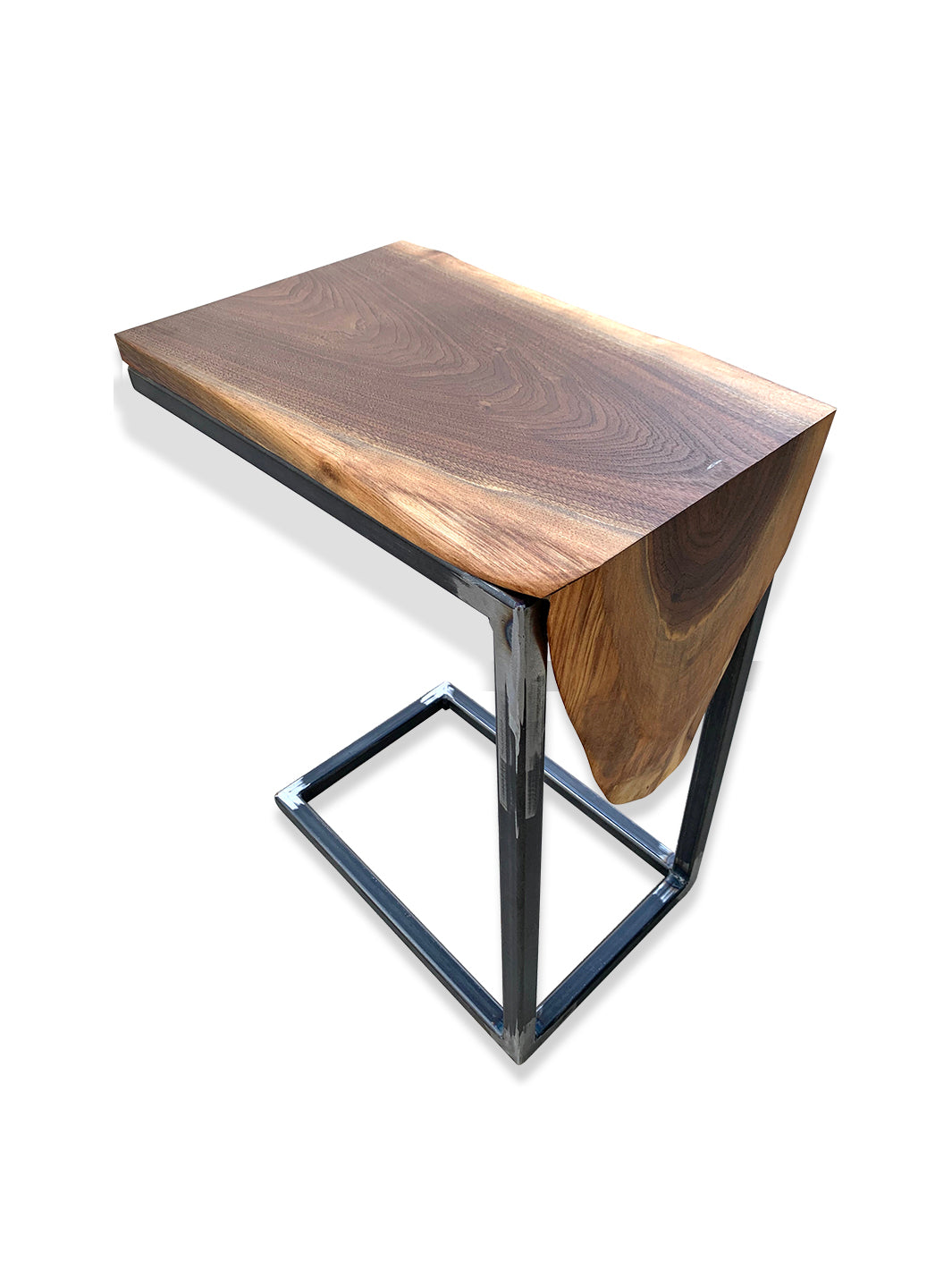 Waterfall Walnut Wood Laptop C Table Earthly Comfort Side Tables ECH678